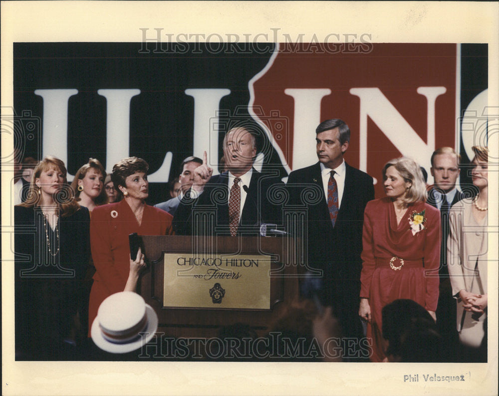 1990 Press Photo Mike Hartigan Governor - Historic Images