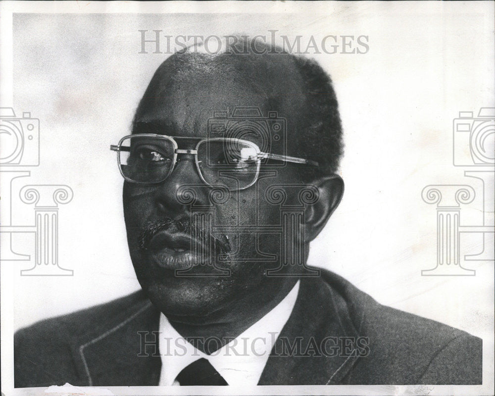 1975 Press Photo Rev. Clayton E. Hammond, National Chairman Black Methodists - Historic Images