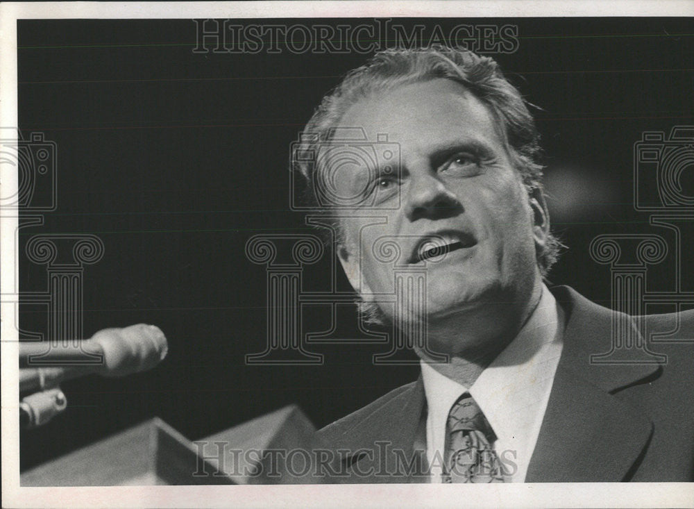 1971 Press Photo William Billy Graham Crusade Chicago - Historic Images