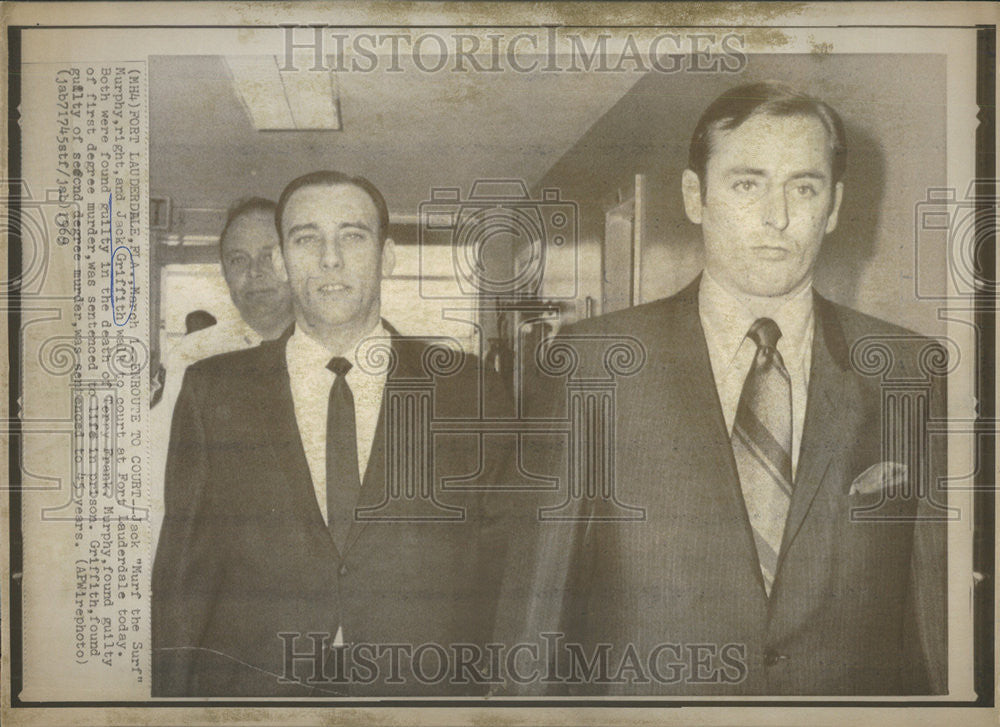 1969 Press Photo Jack Murf Surf Murphy Griffith Port lauderdale Terry Frank - Historic Images