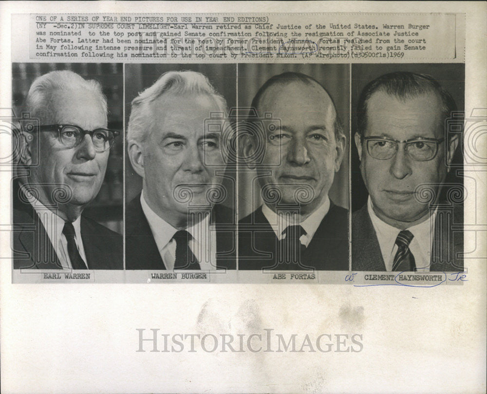 1969 Press Photo Clement Haynsworth US Judge - Historic Images