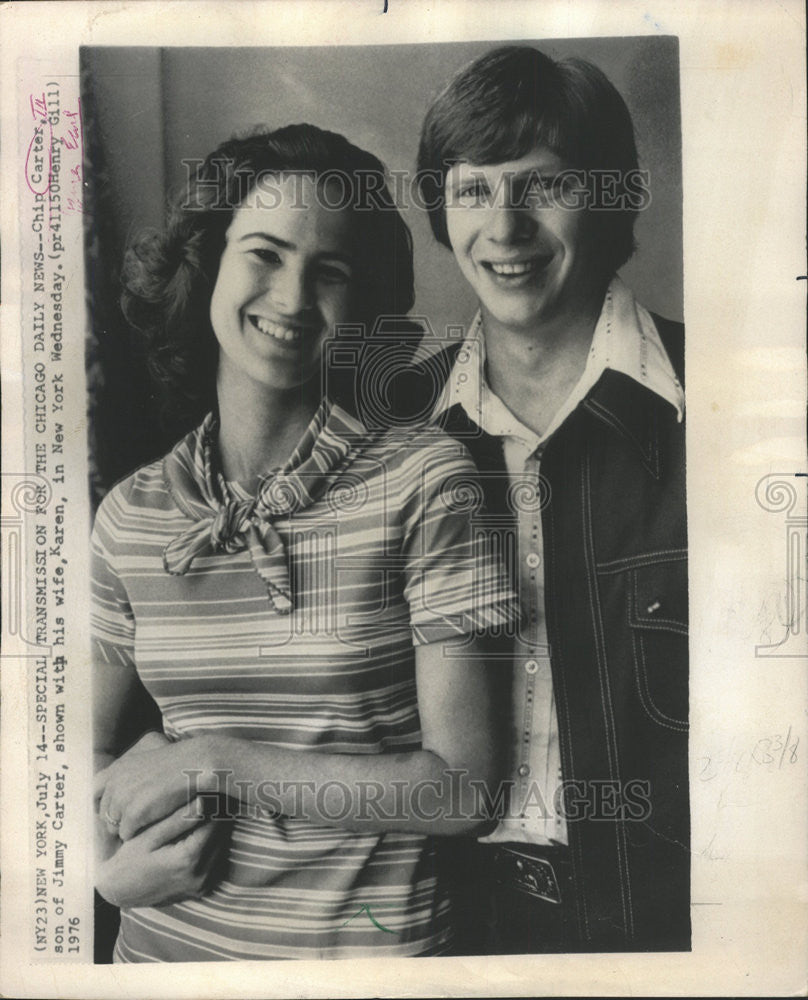 1976 Press Photo Chip Carter Jimmy Carter Karen New York Transmission Chicago - Historic Images