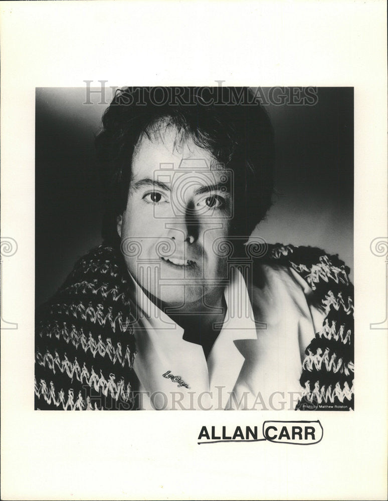 1986 Press Photo Allan Carr author - Historic Images