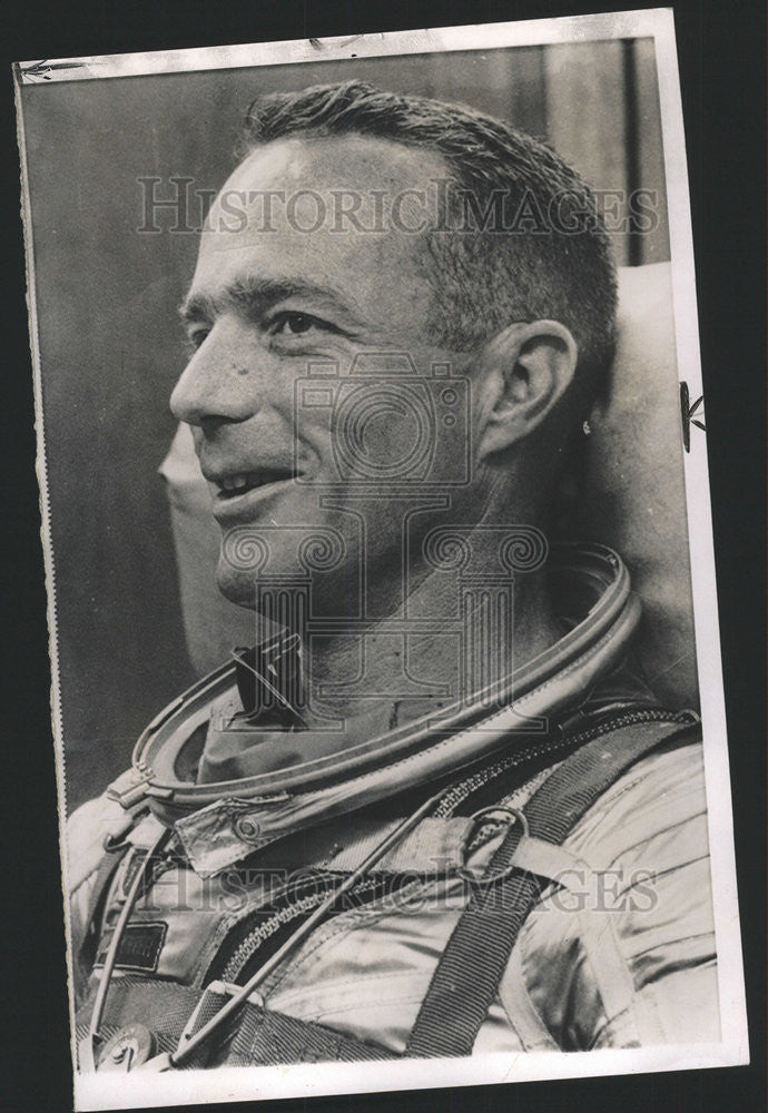 1962 Press Photo Astronauts Scott Carpenter Cape Canaveral Hanger Orbit Lunch - Historic Images