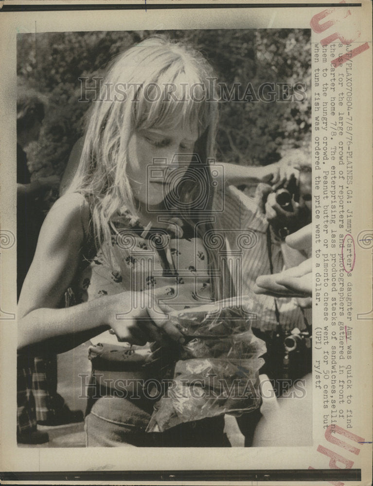 1976 Press Photo Jimmy Carter&#39;s daughter Amy - Historic Images