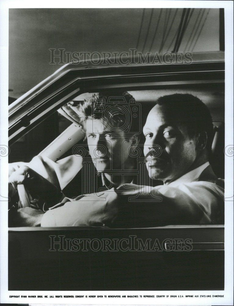 1993 Press Photo Mel Gibson Danny Glover Leathal Weapon 2 scene film - Historic Images