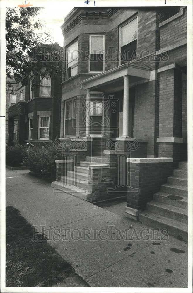 1978 Press Photo Red brick home above is home of Mayor Bilandic. - Historic Images