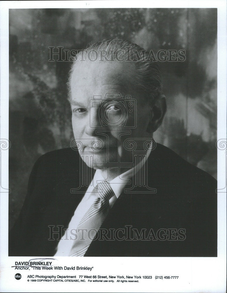 1996 Press Photo David McClure Brinkley American newscaster - Historic Images