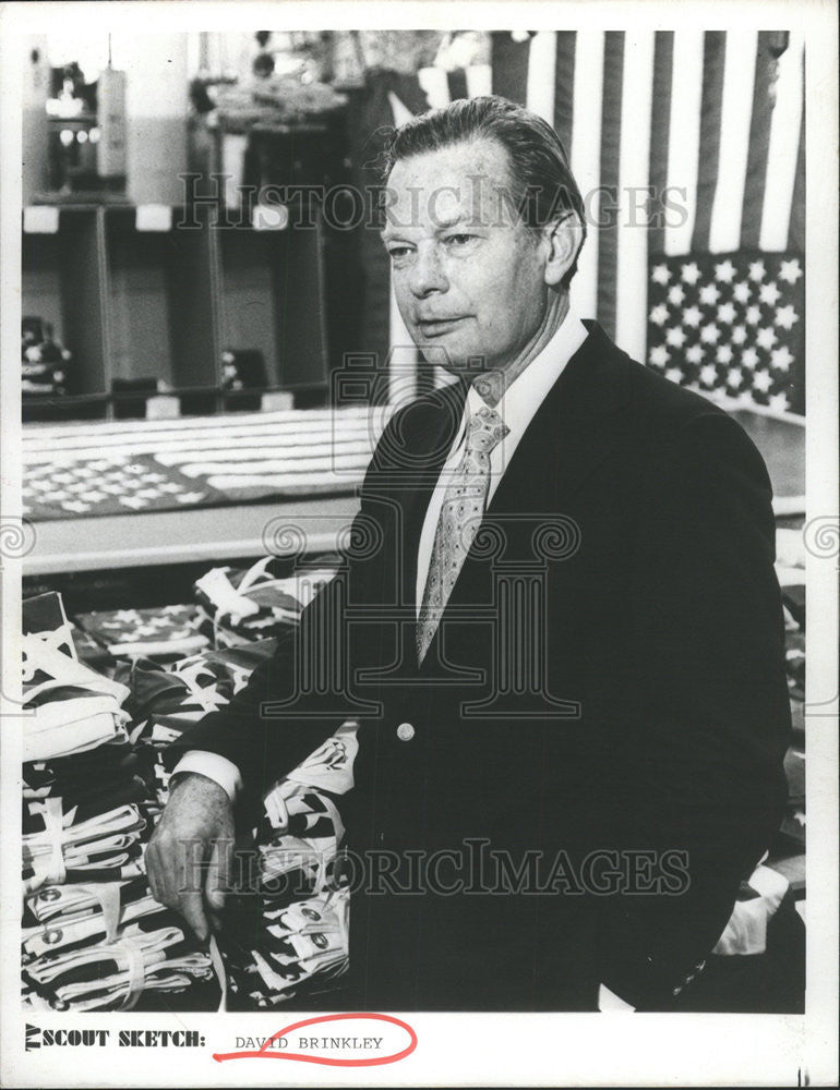 1974 Press Photo David McClure Brinkley American newscaster NBC ABC reporter - Historic Images