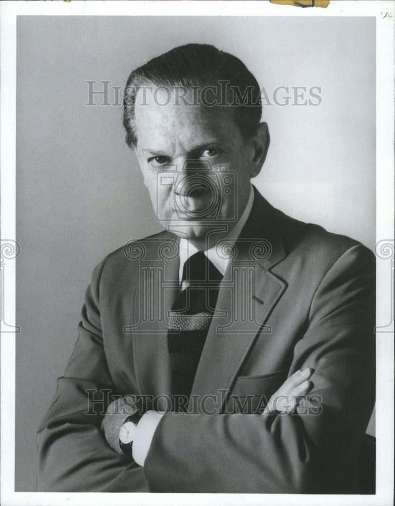 1985 Press Photo ABC News correspondent David Brinkley Peter Jennings - Historic Images