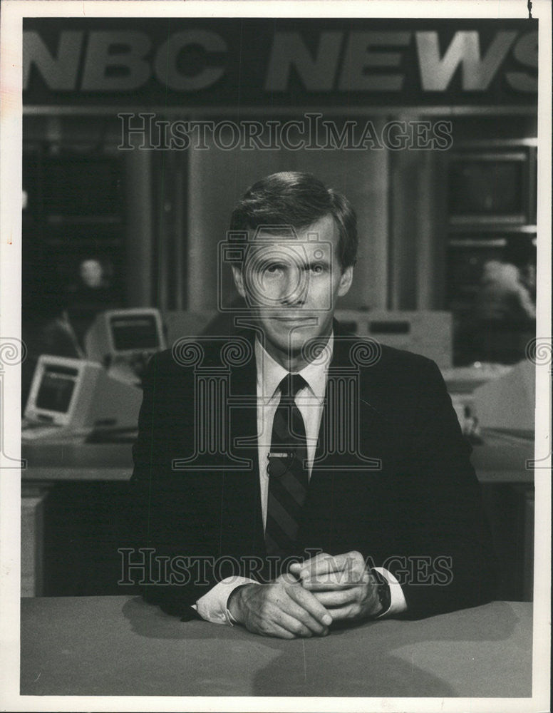 1988 Press Photo Tom Brokaw Journalist, Anchor, and Managing Editor of NBC - Historic Images