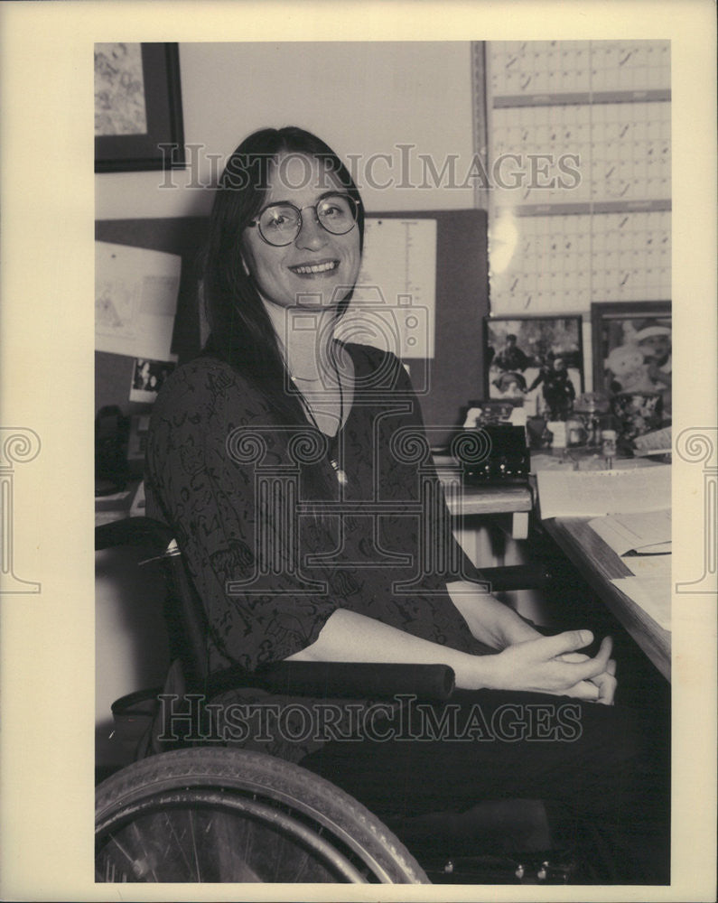 1993 Press Photo Marca Bristo Spinal Accident Now Leader Disability Rights - Historic Images