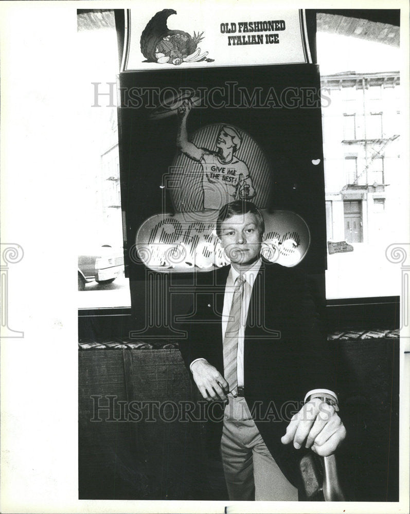 1984 Press Photo Dan Bacin Enrepreneur Bacino&#39;s Restaurant - Historic Images