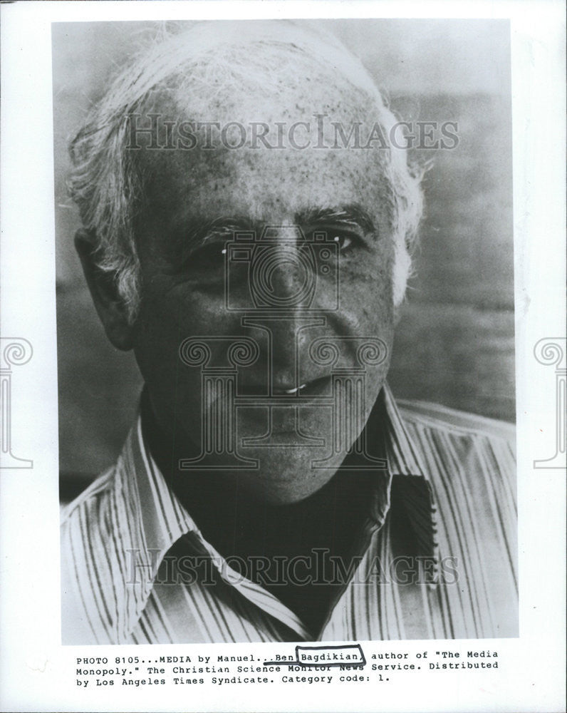 1991 Press Photo Ben Bagdikian American Author &amp; Journalist - Historic Images