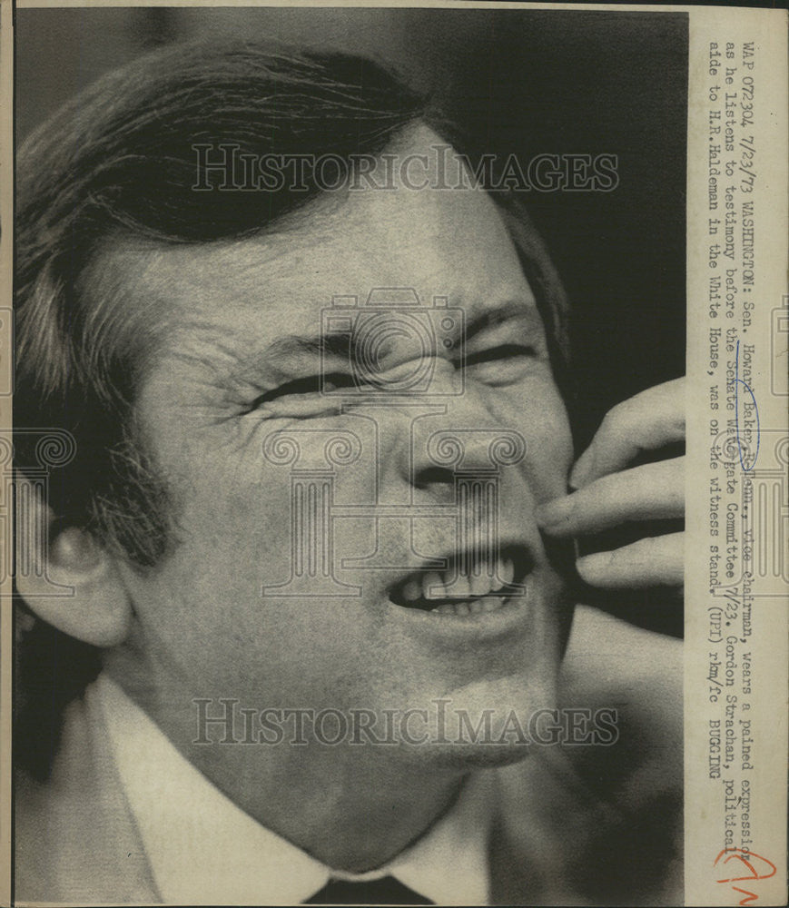 1973 Press Photo SENATOR HOWARD BAKER REPUBLICAN US SENATOR - Historic Images