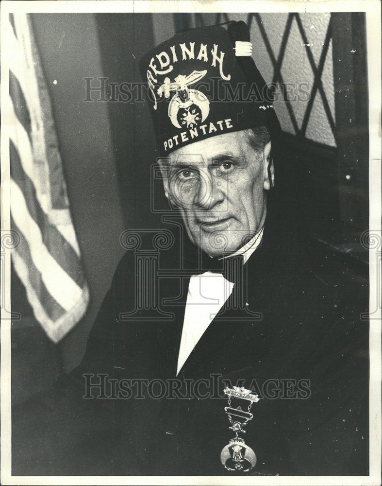 1966 Press Photo Albin Anderson Normandy Medinah Temple Shriners Chicago - Historic Images