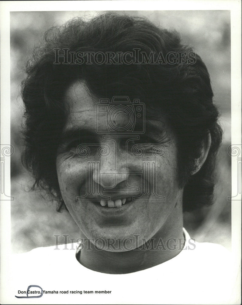 1975 Press Photo Don Castro Yamaha Road Racing Team - Historic Images
