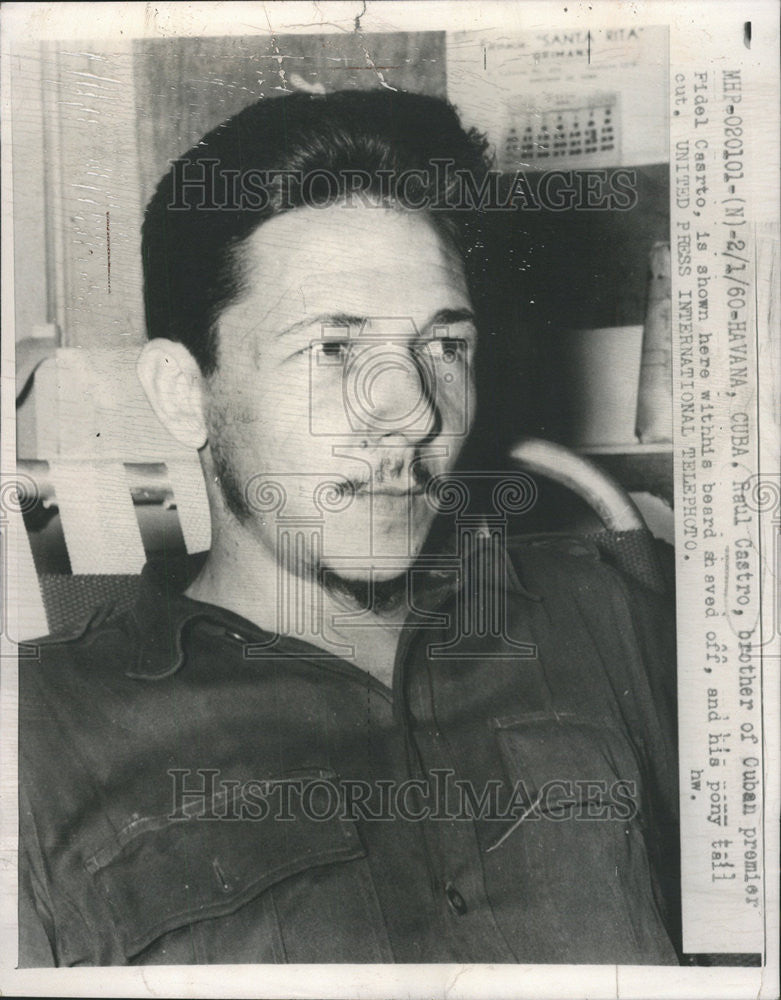1960 Press Photo Commander Of Cuban Rebel Raul Castro - Historic Images