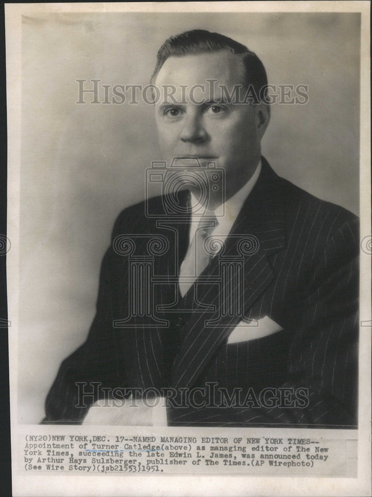 1951 Press Photo Turner Catledge editor New York Times Edwin James Arthur Hays - Historic Images