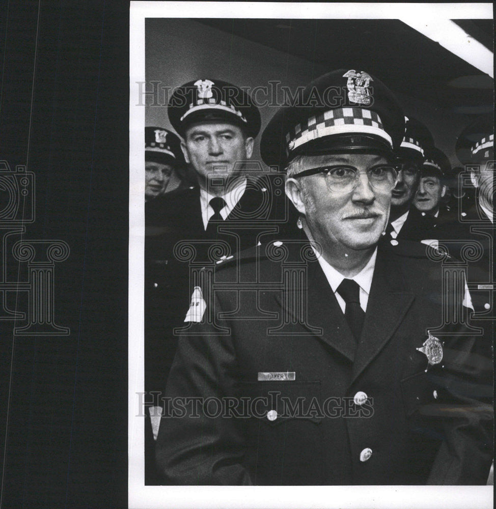 1973 Press Photo John D Baker Promoted Police Captain - Historic Images