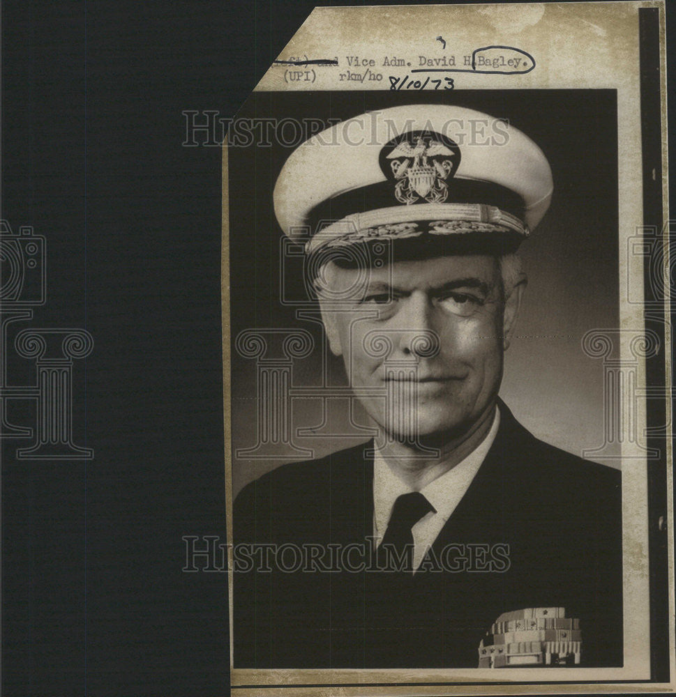 1973 Press Photo Vice Adm. David. H. Begley - Historic Images