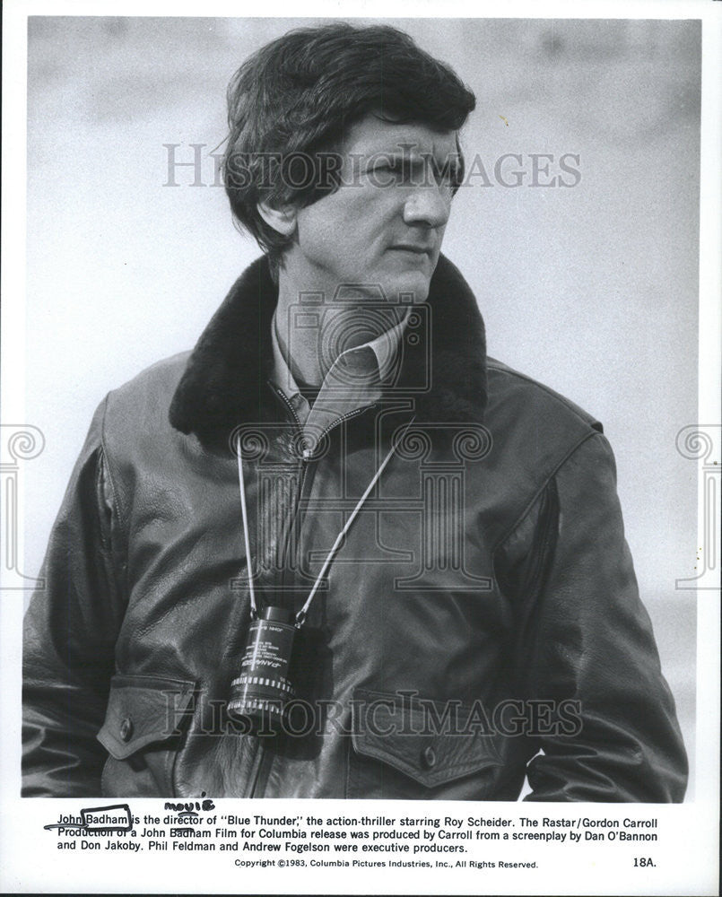 1983 Press Photo  John Badham, Director of &quot;Blue Thunder.&quot; - Historic Images