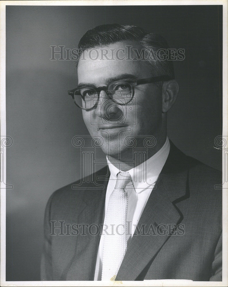 1957 Press Photo Edward J. Barret law firm counsel Atomic Energy Commission - Historic Images