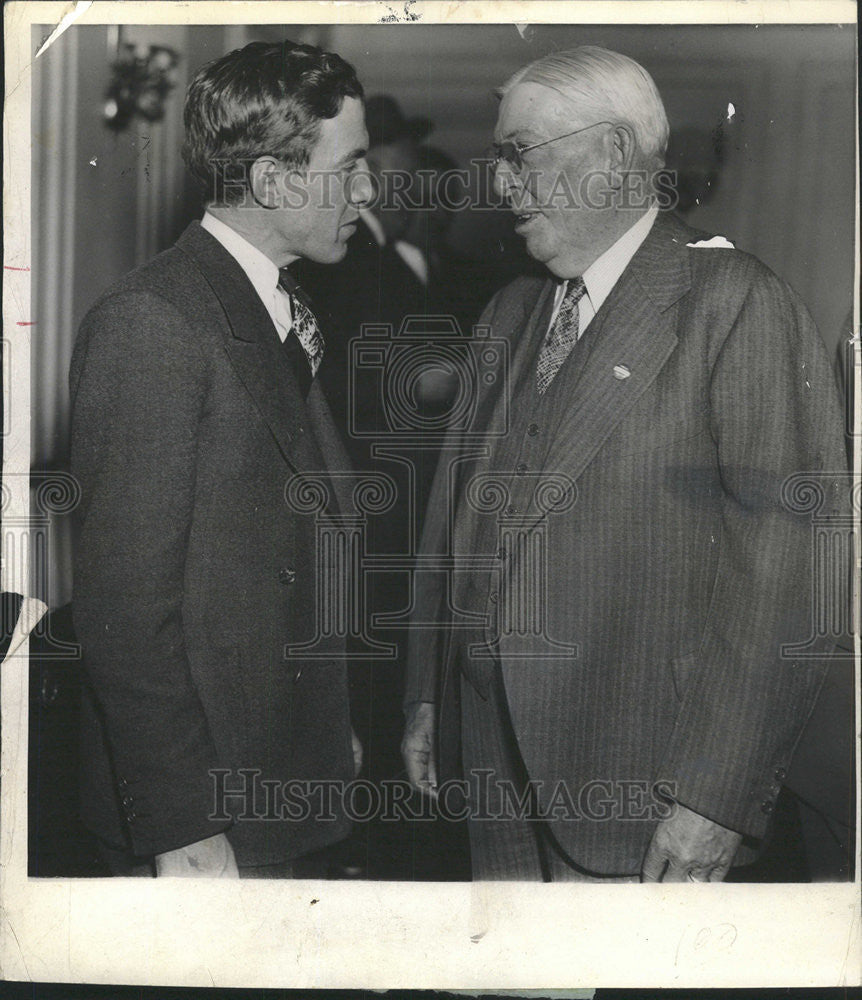 1936 Press Photo State Auditor Edward Barrett and National Committeeman Patrick - Historic Images