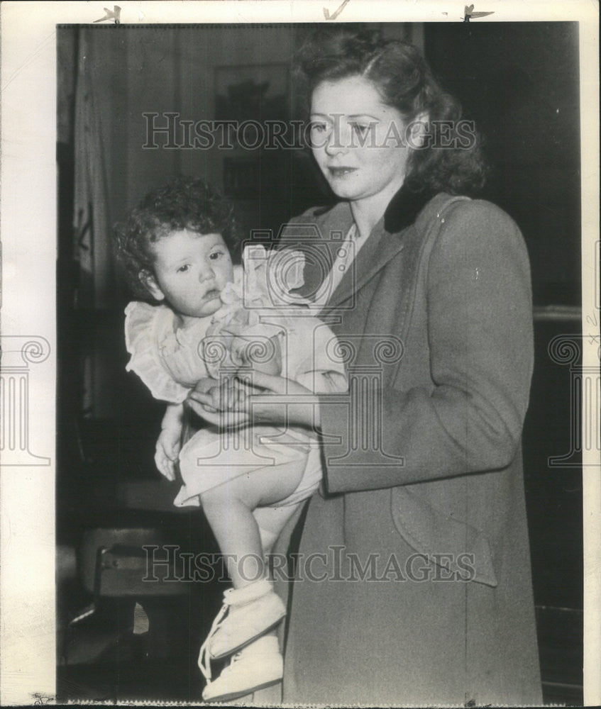 1944 Press Photo Joan Barry Carol Ann Charlie Chaplin Los Angles ...