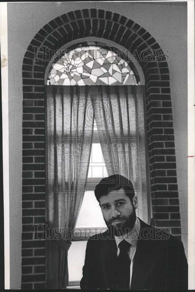 1972 Press Photo Rabbi Michael Azose New Portuguese Sephardic  Synagogue - Historic Images