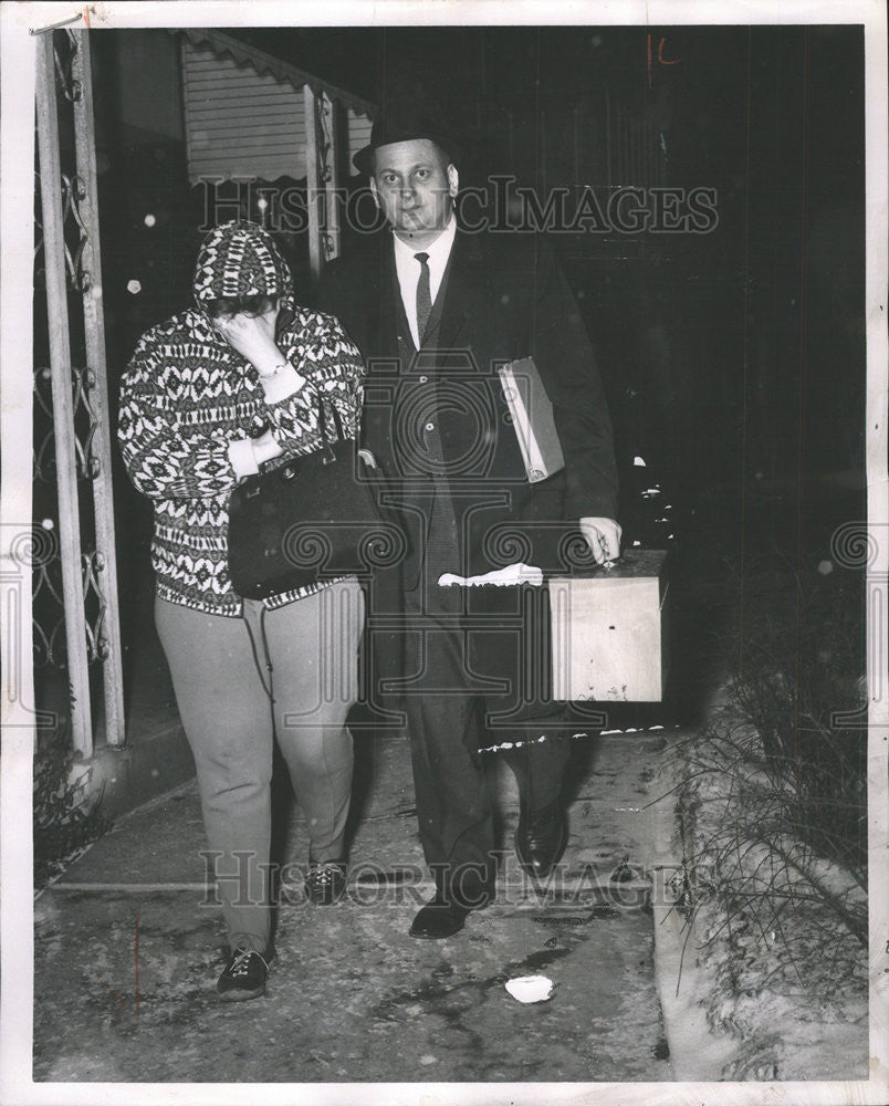 1963 Press Photo Patricia Atkins Suspected Call Girl Leader Joseph Mildice - Historic Images