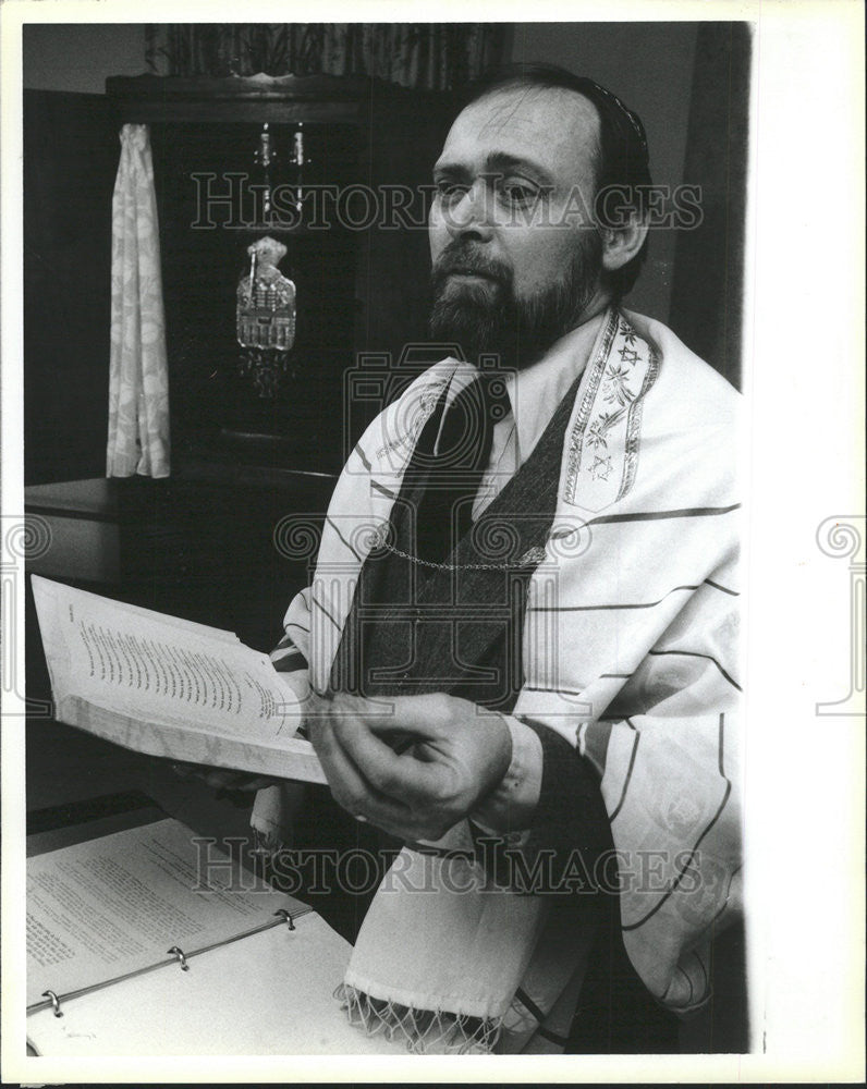 1985 Press Photo Evangelical Congregational Church Jewish Man Michael Becker - Historic Images