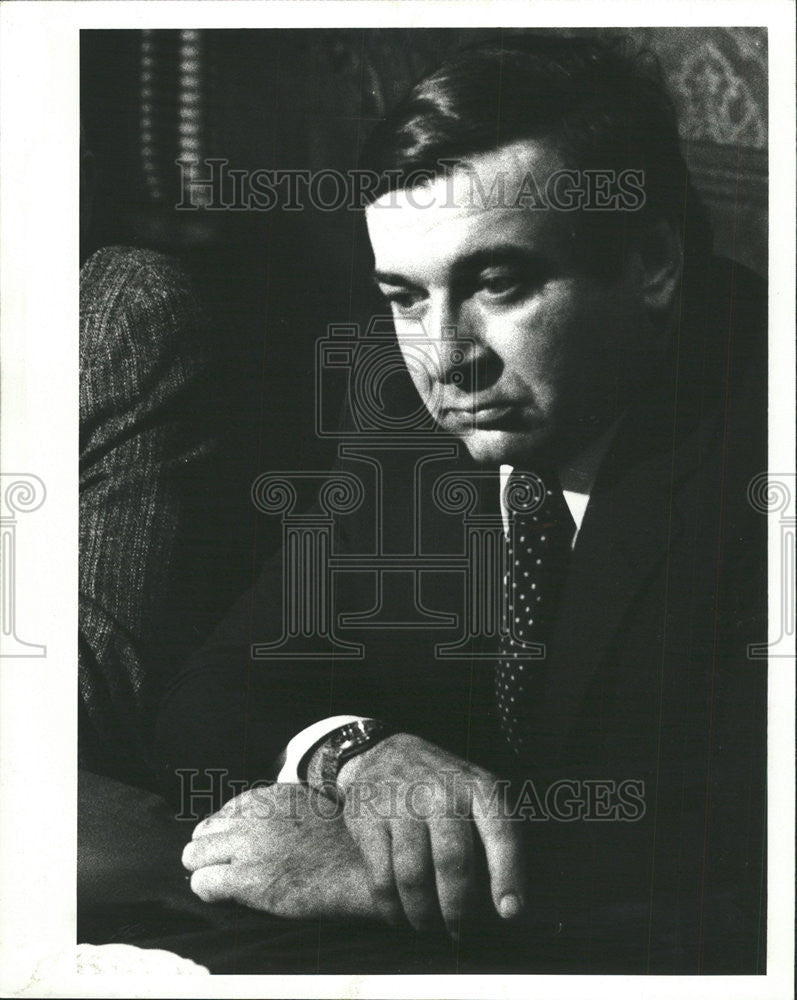 1980 Press Photo City Fire COmmissioner Richard Albrect - Historic Images