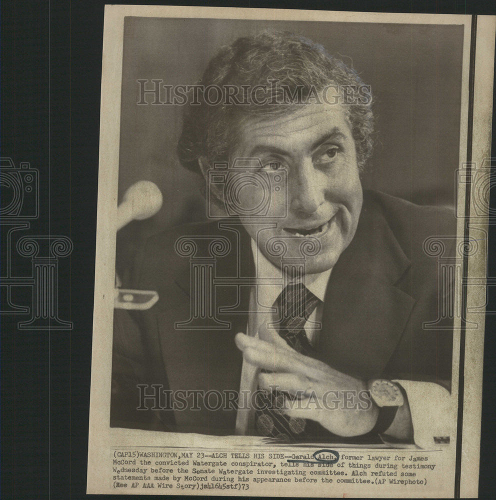 1973 Press Photo Gerald Alch (lawyer) - Historic Images