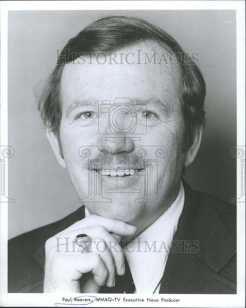 1976 Press Photo Paul Beavers WMAQ TV Channel Executive News Producer Snap - Historic Images