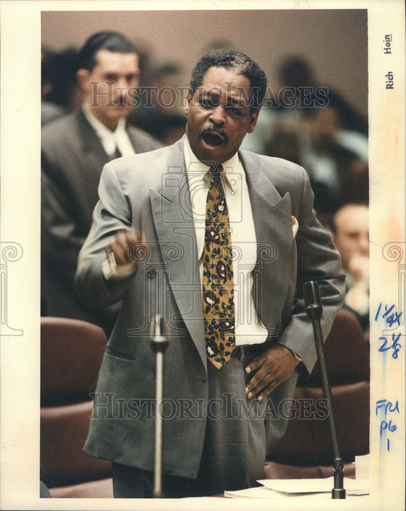 1993 Press Photo Alderman William Beavers In Minority Representation - Historic Images