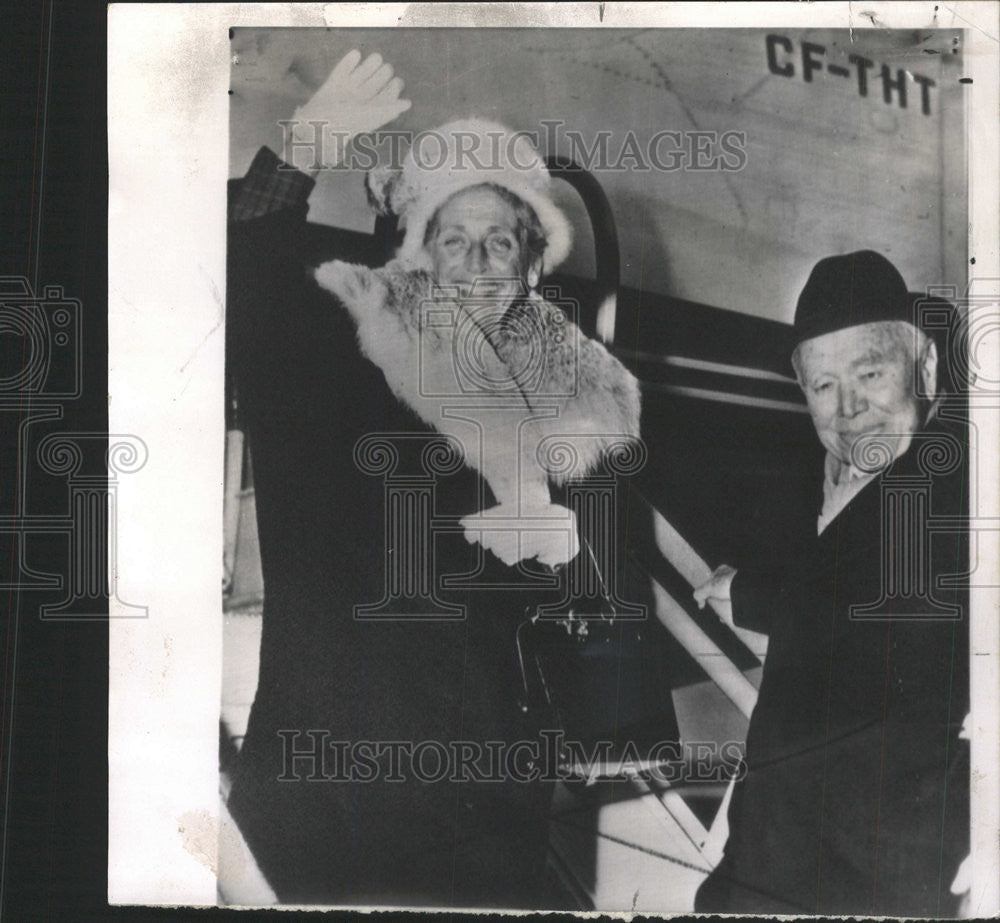 1954 Press Photo Lord Beaverbrook Lady Mann wife Canadian Financier Sir Dunn - Historic Images