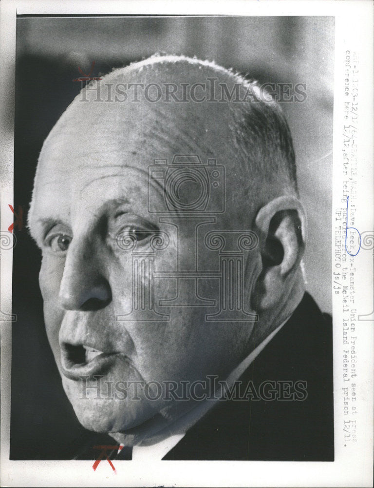 1982 Press Photo Dave Beck, Ex-teamster Union President - Historic Images