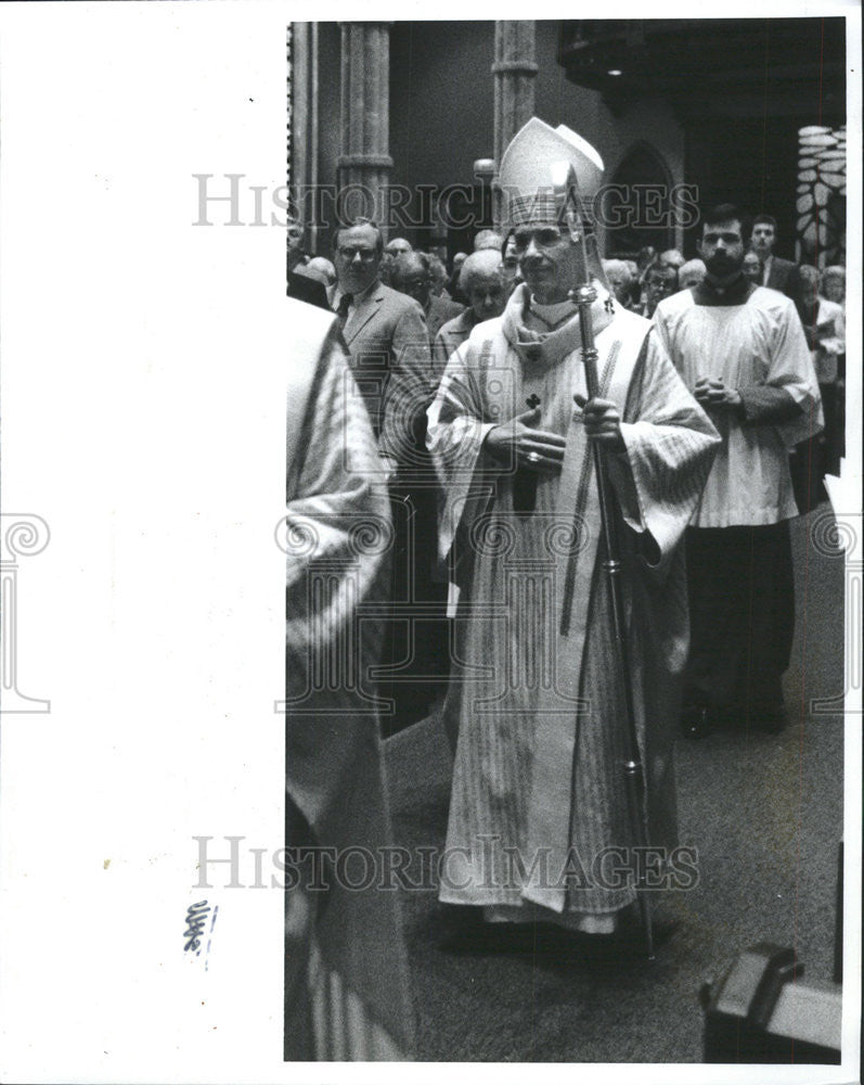 1991 Press Photo Archbishop Joseph Cardinal Bernardin Holy Name Cathedral - Historic Images