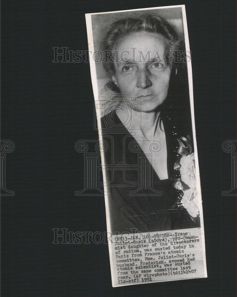 1957 Press Photo Irene Joliet-Curie, pro Communist - Historic Images