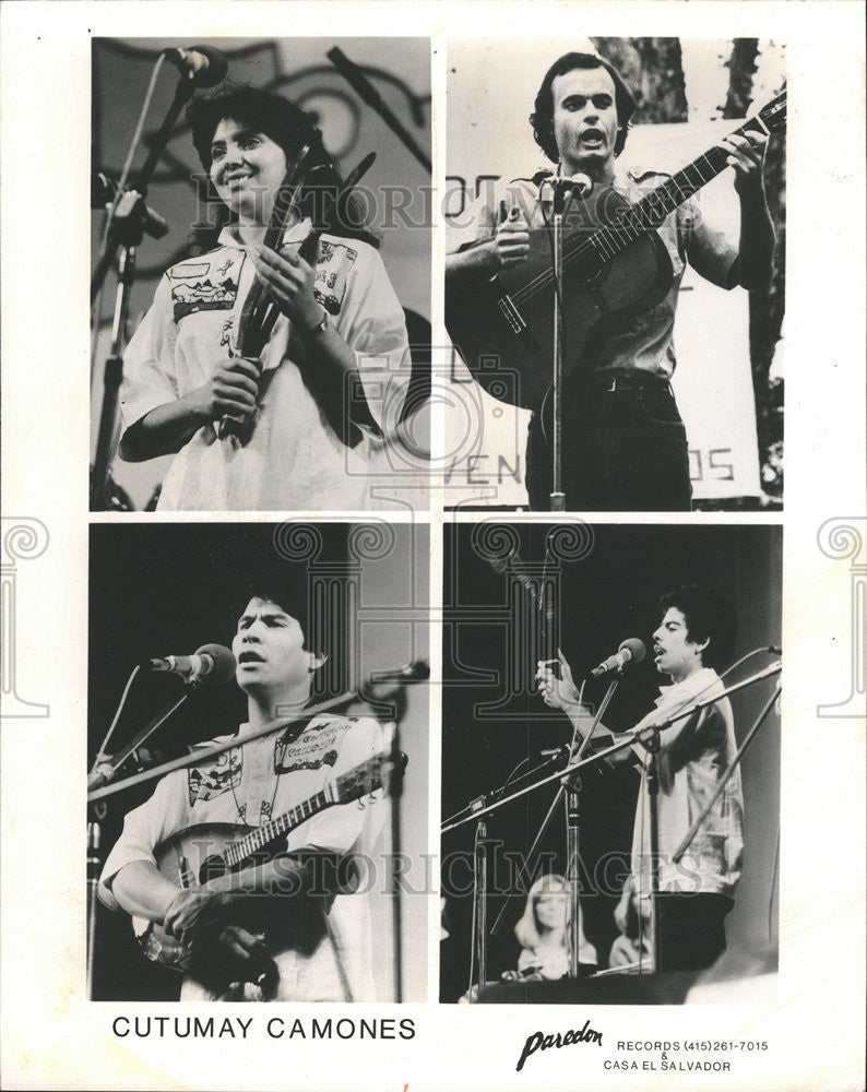 1987 Press Photo Cutumay Camones Band Musicians El Salvador - Historic Images