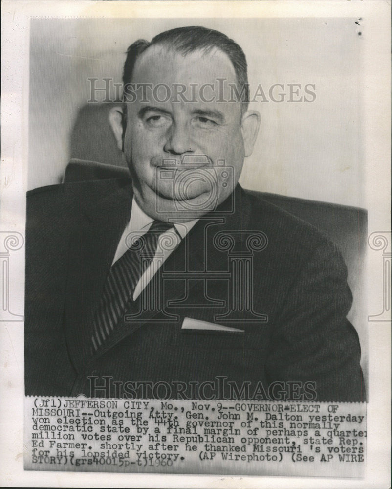 1960 Press Photo United States Missouri Governor John M. Dalton - Historic Images