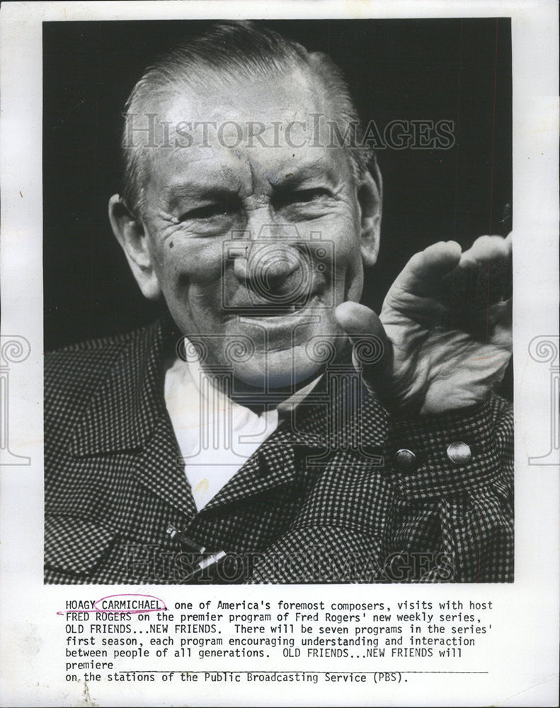 1978 Press Photo Composer Hoagy Carmichael - Historic Images