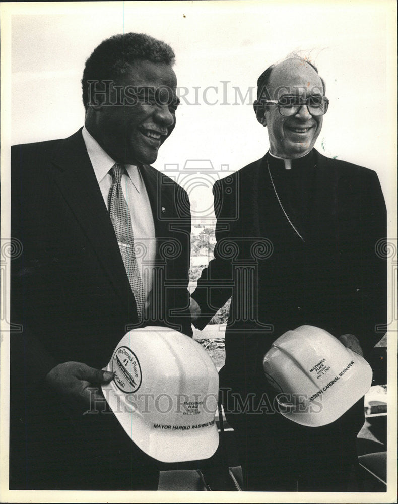 1994 Press Photo Governor Thompson Mayor Washington Cardinal Bernardin McCormick - Historic Images