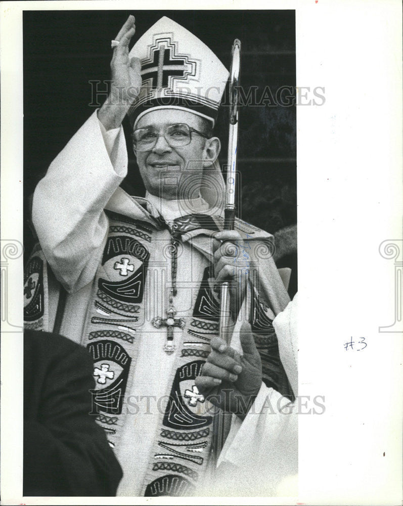 1983 Press Photo Archbishop Joseph Bernardin Cardinal Catholic Church Chicago - Historic Images