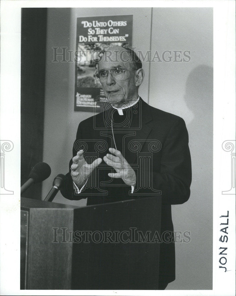 1994 Press Photo Cardinal Joseph Bernardin Church Campaign Human Development - Historic Images