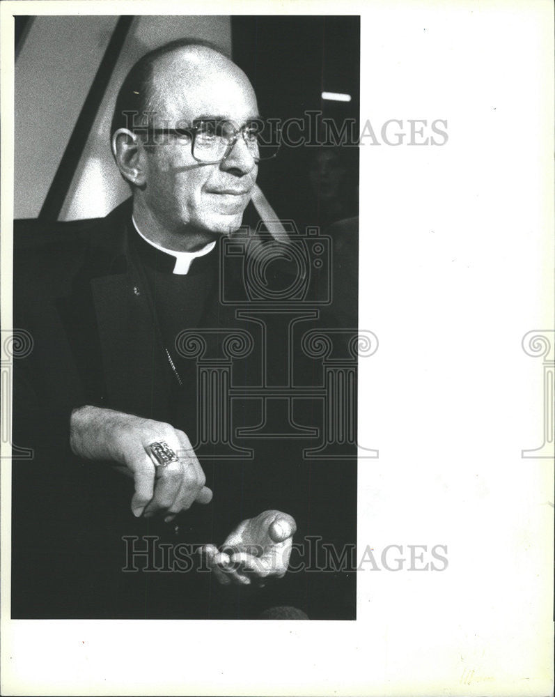 1983 Press Photo Cardinal Bernardine Cardinal Ring - Historic Images