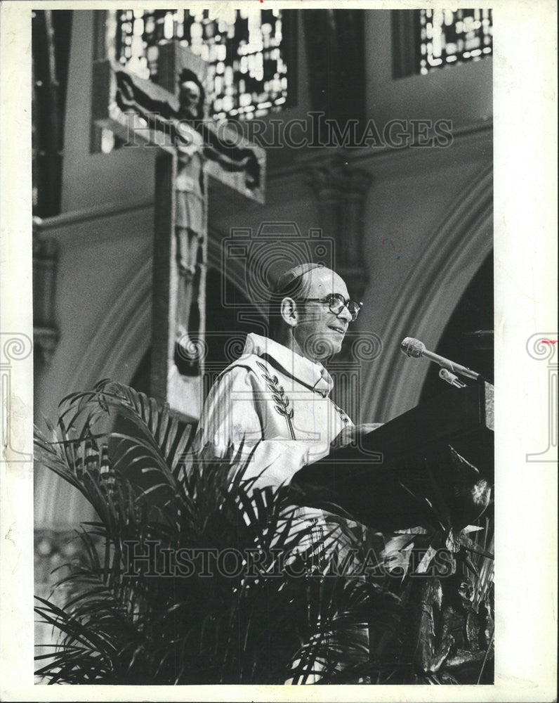 1982 Press Photo Archbishop Joseph L. Bernardin/Catholic/Holy Name Cathedral - Historic Images