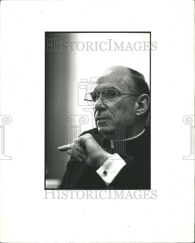 1989 Press Photo Cardinal Joseph Bernardin - Historic Images