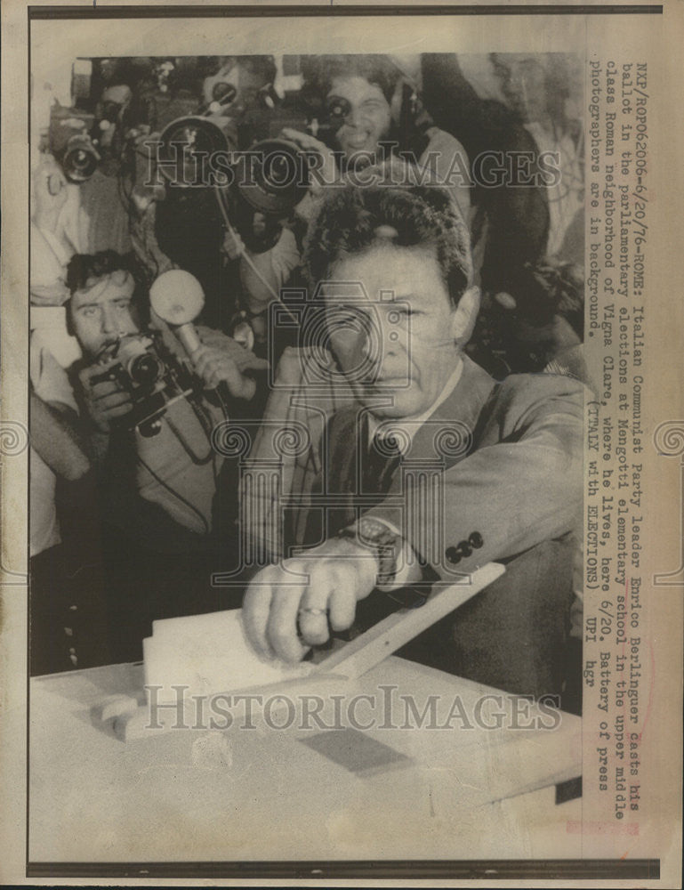 1976 Press Photo Italian Communist Party leader Enrico Berlinger - Historic Images